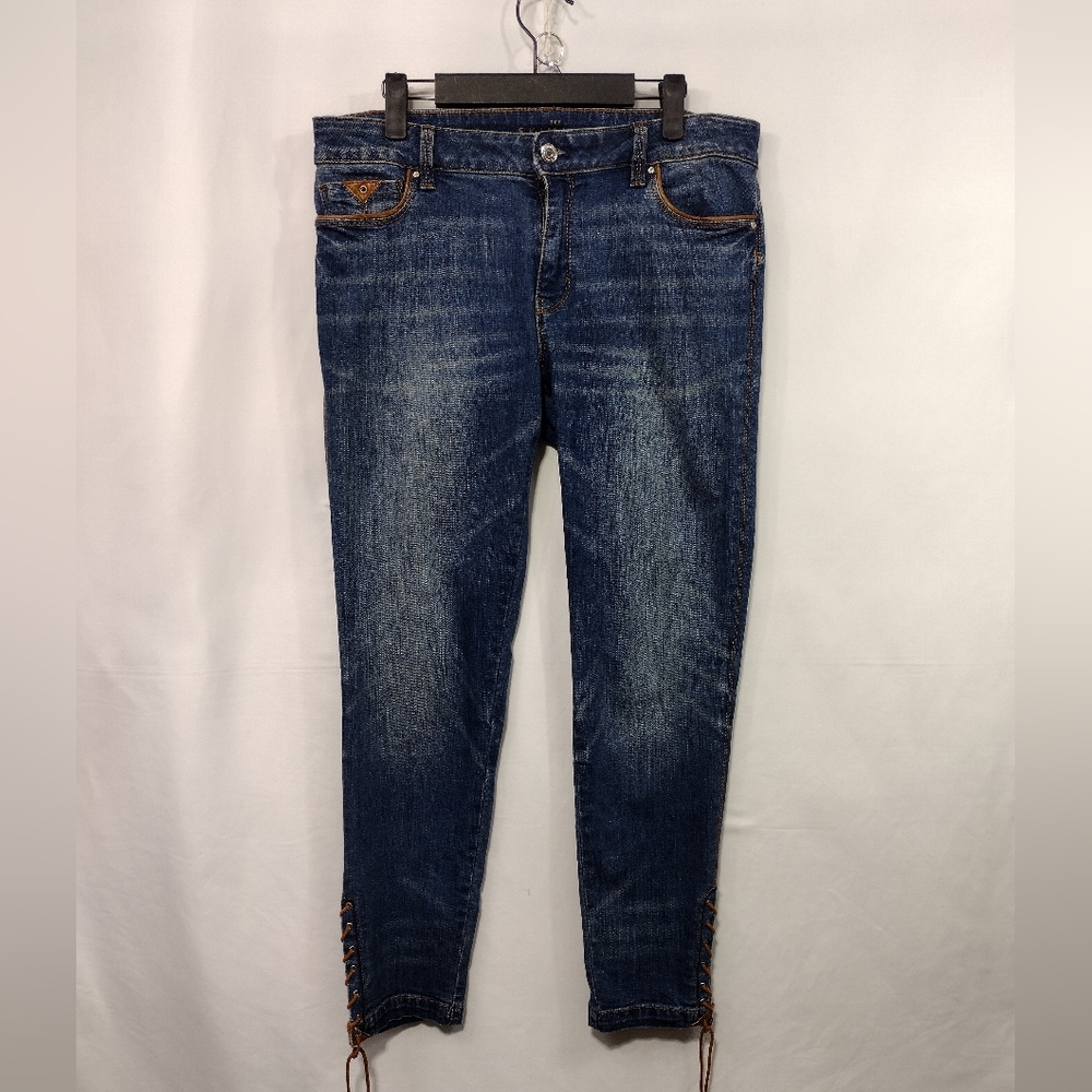 White House Black Market The Skimmer Jeans Womens 10 Blue Western Rodeo Retro - Picture 2 of 10